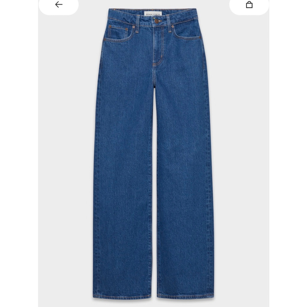 Aritzia Denim Forum Remy Hi-Rise Blue Wide Leg Jeans Women's Size 23